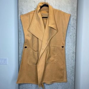 ASOS Festival Kimono Cape in Camel Felt